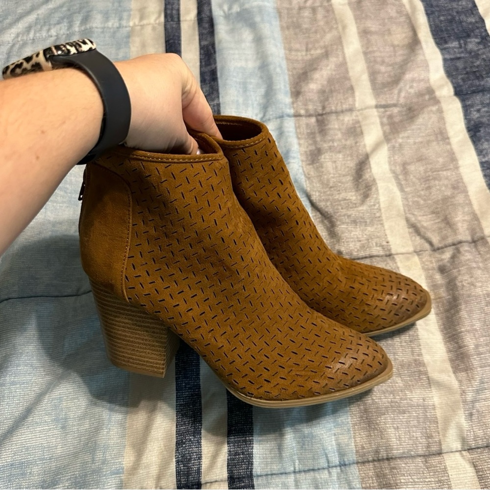 Camel Colored Ankle Booties